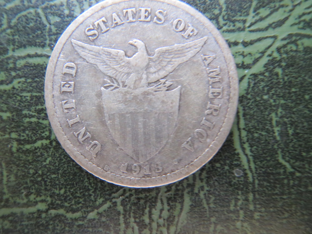 USA, Philippines, 20 centavos, silver, 1913 (C-USA-01)