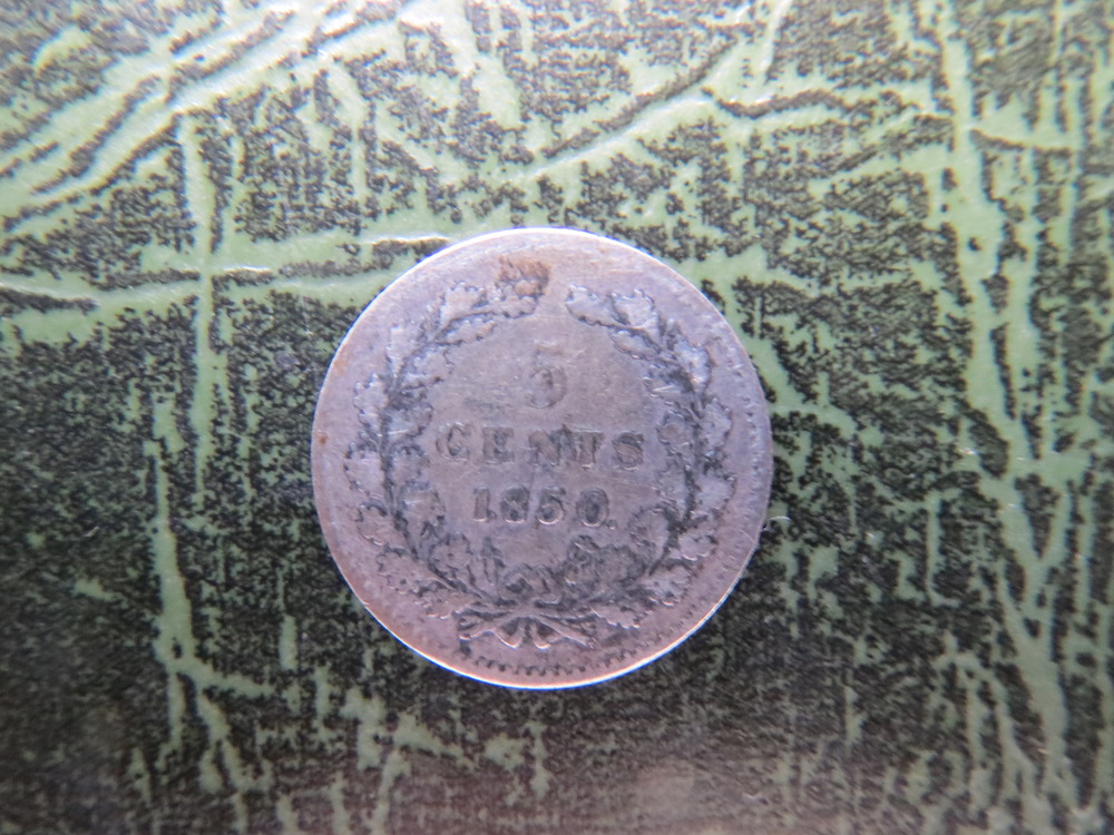 Netherlands, 5 cents, silver, King Willem III, 1850 (C-NLD-05-01)